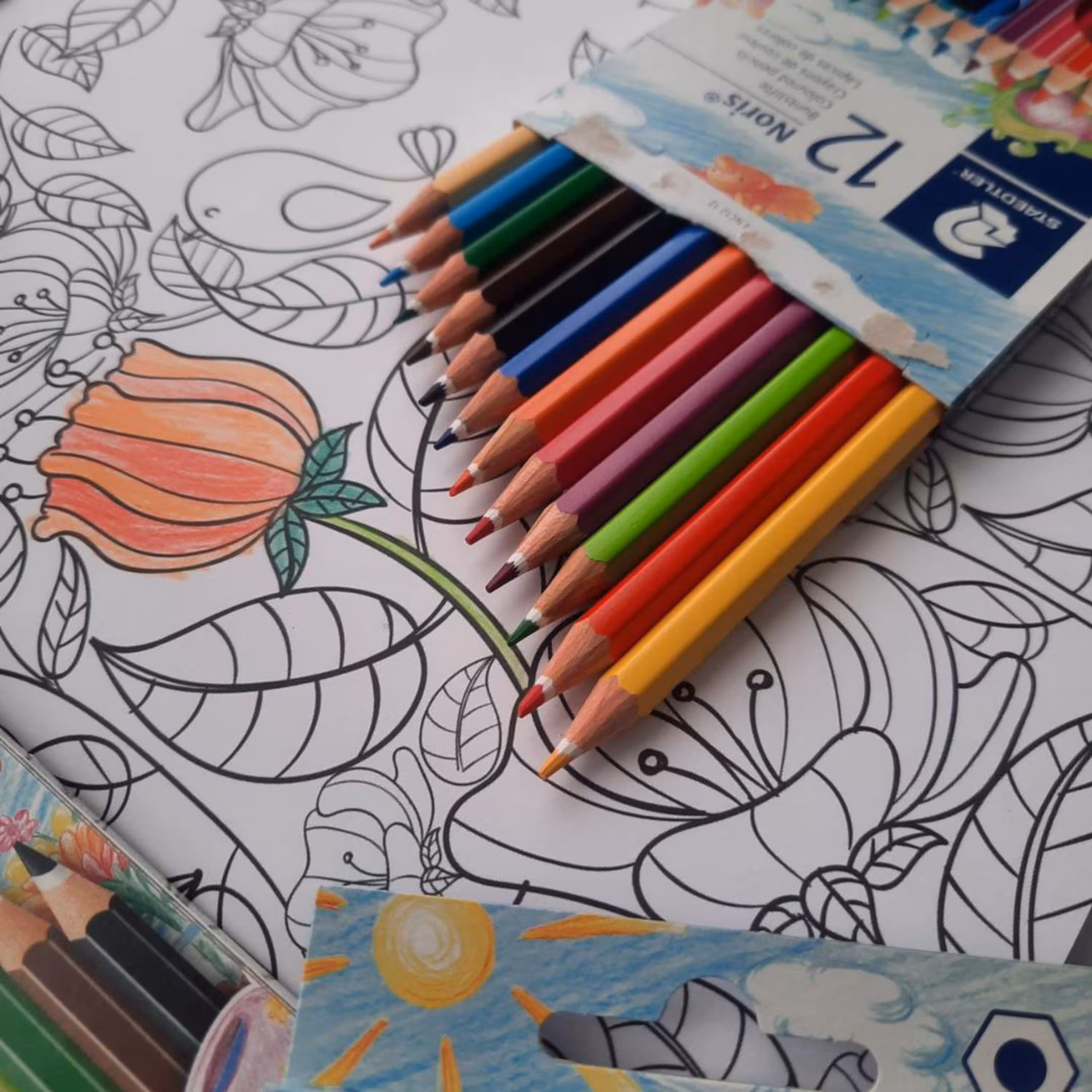 مداد رنگی 12رنگ استدلر A B S 