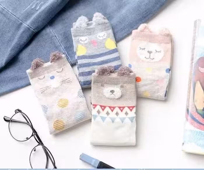 جوراب کارتونی گوش دار کد n-1336