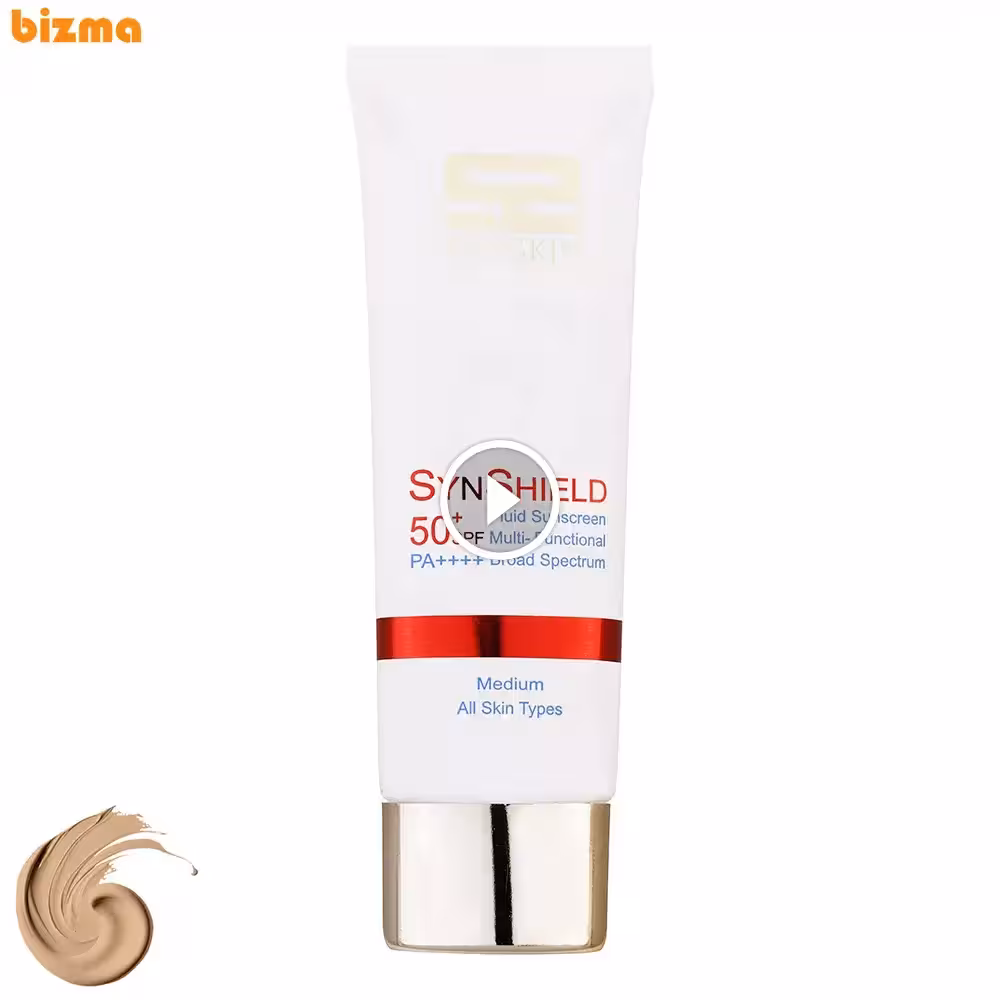 فلوئید ضد آفتاب رنگی ساین اسکین SPF50 مدل Syn Shield-Medium حجم 50 میلی‌لیتر