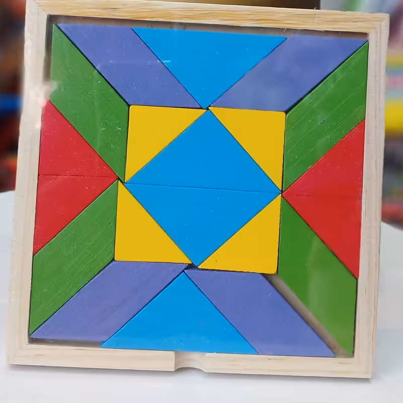 اسباب بازی، پازل چوبی اشکال هندسی، جهت هدیه  و کاربرد آموزشی