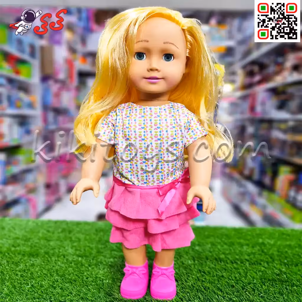 عروسک اسباب بازی دختر دامن صورتی چشم متحرک 8920I