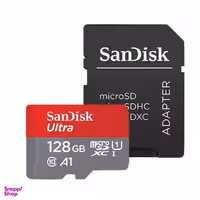 کارت حافظه microSDXC سن دیسک مدل Ultra A1 کلاس 10 استاندارد UHS-I سرعت 100MBps ظرفیت 128 گیگابایت + آداپتور SD