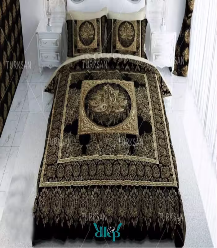 روتختی دونفره مشکی طرح گوزل، کد d133