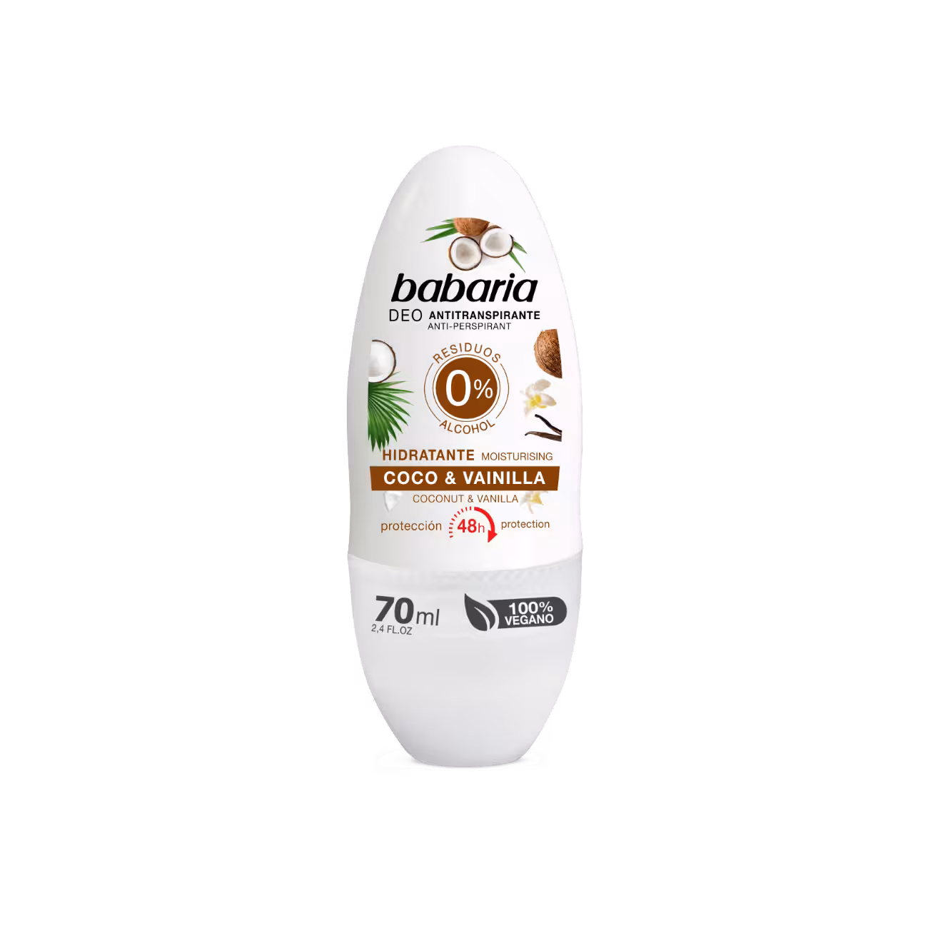 ضد تعریق رولان 48 ساعته باباریا حاوی عصاره نارگیل و وانیل