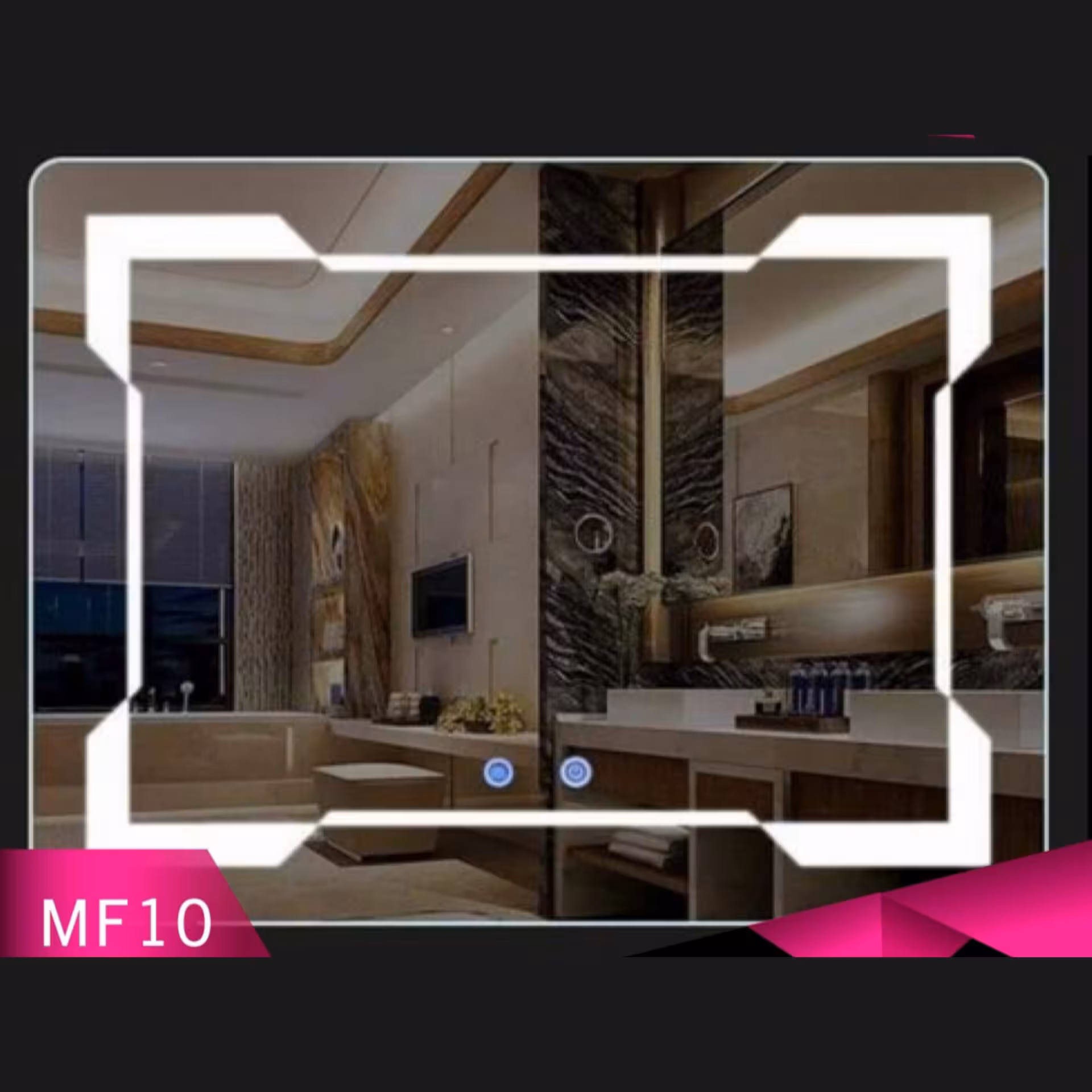آینه بک لایت سند بلاست مدل MF10 سایز 40*60
