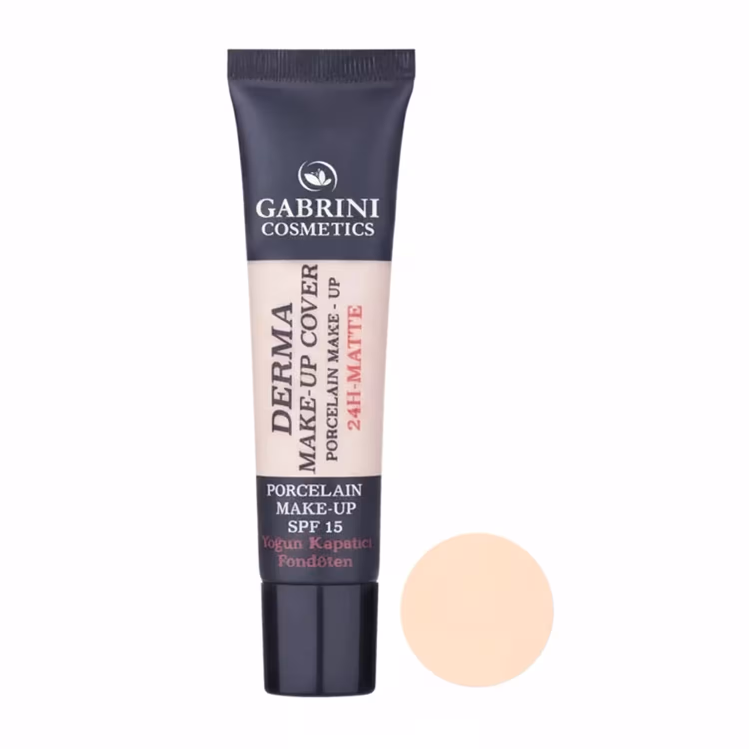 کرم پودر گابرینی مات شماره 1 مدل درما 40 میل | Gabrini Derma Matte Foundation