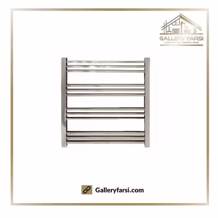 حوله خشک کن استیل 304 فلت کروم براق سایز 50*60 سانت