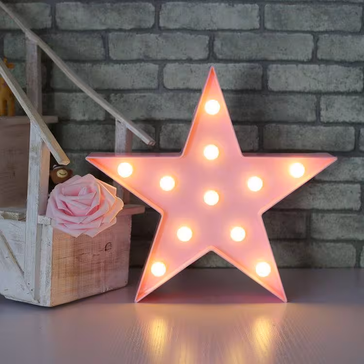 چراغ خواب ستاره ای LED مدل فانتزی رومیزی و دیواری - noordecoor