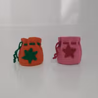 بقچه تک ستاره بافته شده با کاموای ایرانی با ارتفاع 13سانت