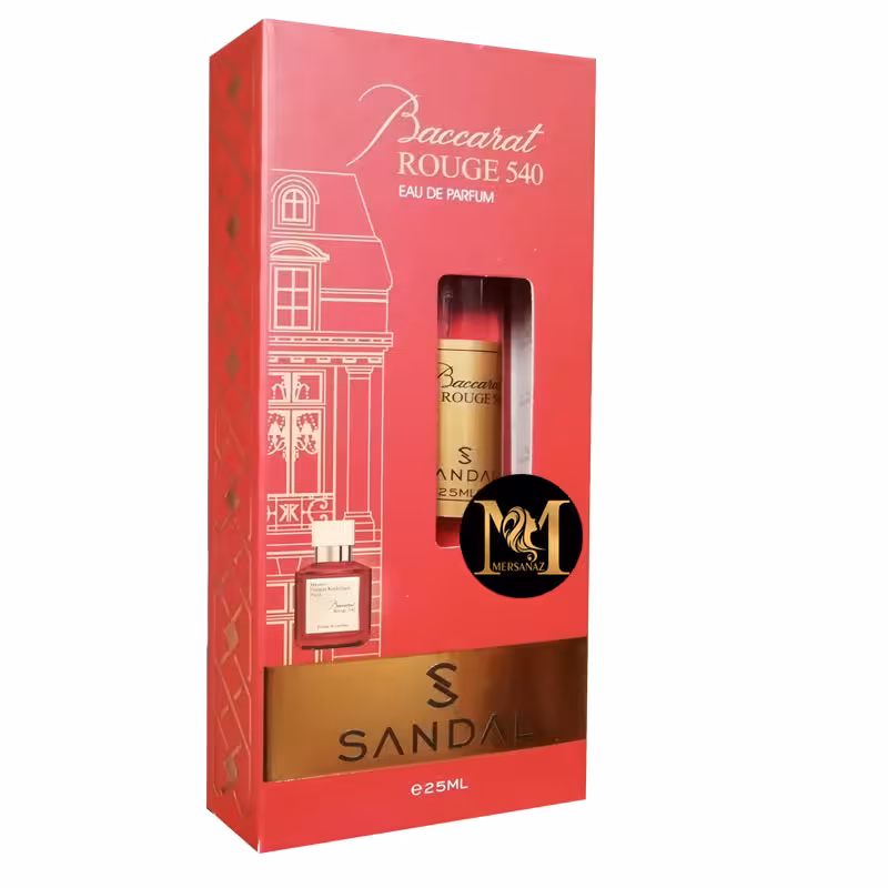 عطرجیبی زنانه صندل مدل باكارات رژ حجم 25 میلی لیتر