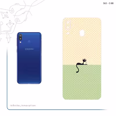برچسب پوششی ماهوت مدل Minimal Internet Cat Icon مناسب برای گوشی موبایل سامسونگ Galaxy M20