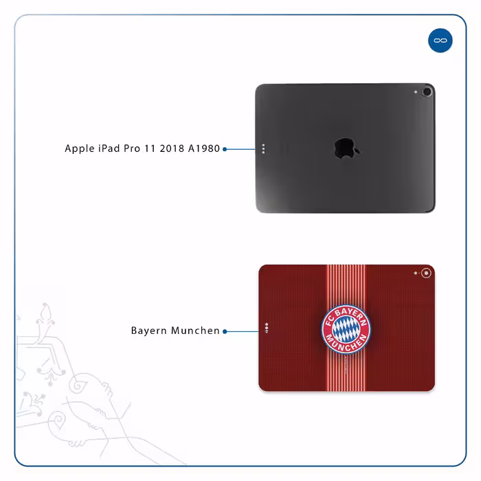 برچسب پوششی ماهوت مدل Bayern-Munchen مناسب برای تبلت اپل iPad Pro 11 2018 A1980