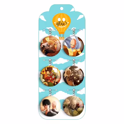 جاکلیدی خندالو مدل انیمه One Punch Man کد 448A مجموعه 6 عددی