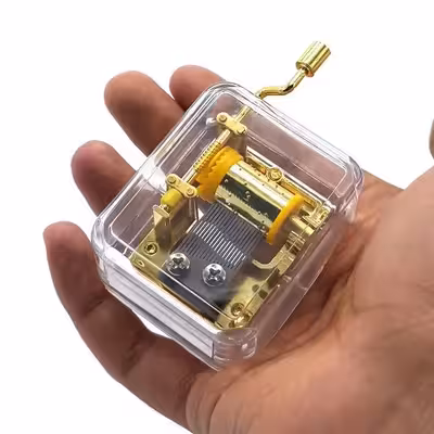 جعبه موزیکال طرح شیشه ای مدل Golden Glass