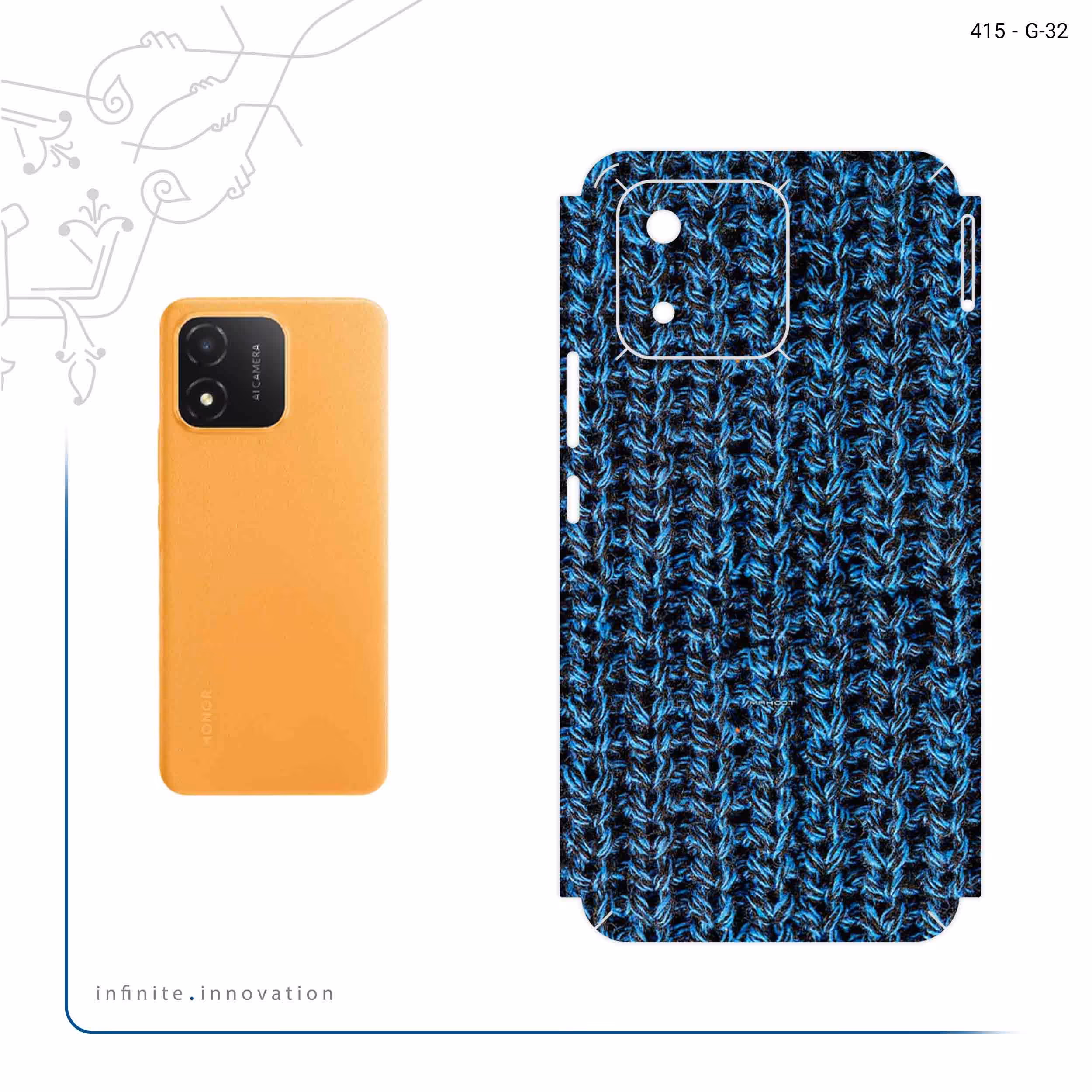 برچسب پوششی ماهوت مدل Fabric Texture 2 مناسب برای گوشی موبایل آنر X5