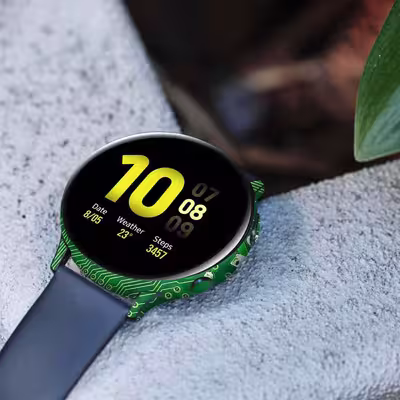برچسب ماهوت طرح Green-Printed-Circuit-Board مناسب برای ساعت هوشمند سامسونگ Galaxy Watch Active 2 44mm