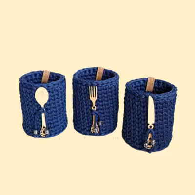 سبد قلاب بافی تریکو کد 9876 مجموعه 3 عددی