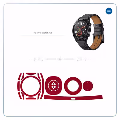 برچسب ماهوت طرح Matte-Warm-Red مناسب برای ساعت هوشمند هوآوی Watch GT