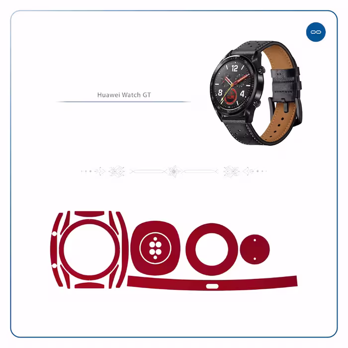 برچسب ماهوت طرح Matte-Warm-Red مناسب برای ساعت هوشمند هوآوی Watch GT