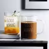 ماگ مدل شیشه ای طرح good morning