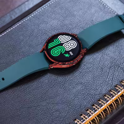 برچسب ماهوت طرح Red Printed Circuit Board مناسب برای ساعت هوشمند سامسونگ Watch4 40mm
