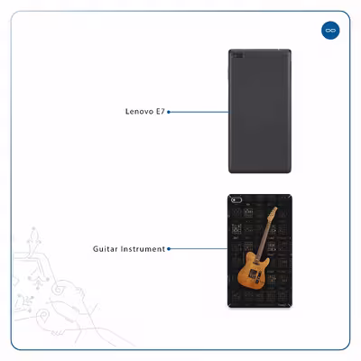 برچسب پوششی ماهوت مدل Guitar-Instrument مناسب برای تبلت لنوو E7