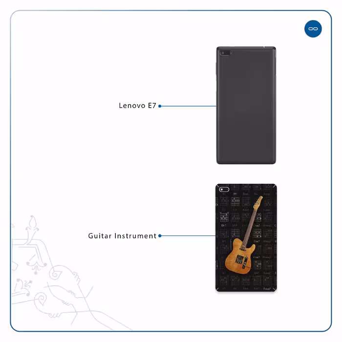 برچسب پوششی ماهوت مدل Guitar-Instrument مناسب برای تبلت لنوو E7