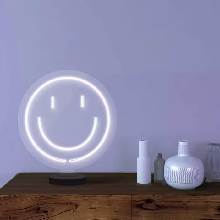 چراغ رومیزی مدل ریموت دار SMILE-GL_WHT-GLASS