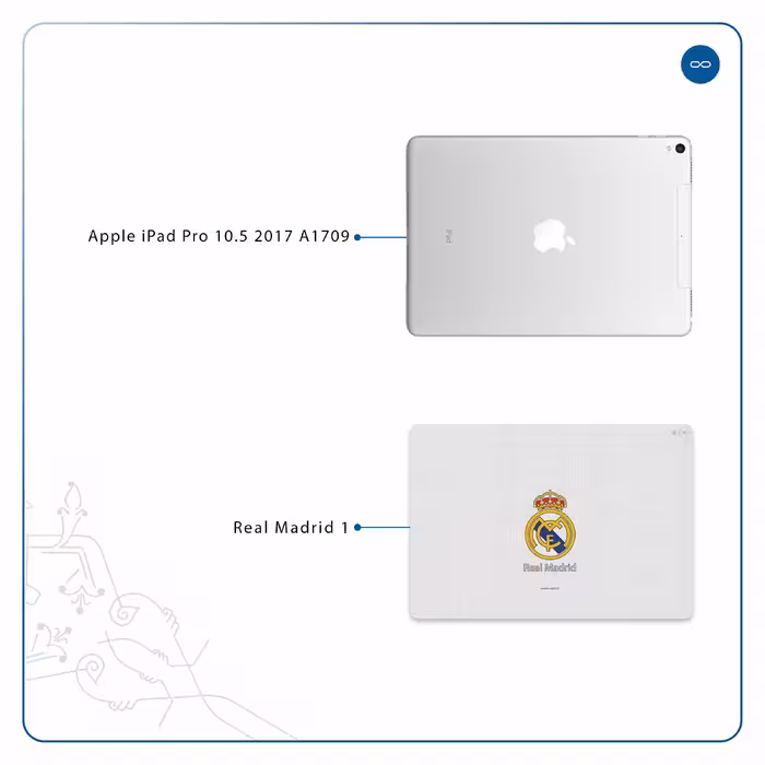 برچسب پوششی ماهوت مدل Real-Madrid مناسب برای تبلت اپل iPad Pro 10.5 2017 A1709