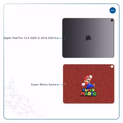 برچسب پوششی ماهوت مدل Super-Mario-Game مناسب برای تبلت اپل iPad Pro 12.9 (GEN 3) 2018 A2014