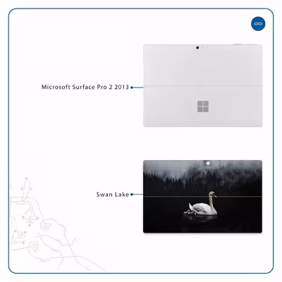 برچسب پوششی ماهوت مدل Swan Lake مناسب برای تبلت مایکروسافت Surface Pro 2 2013