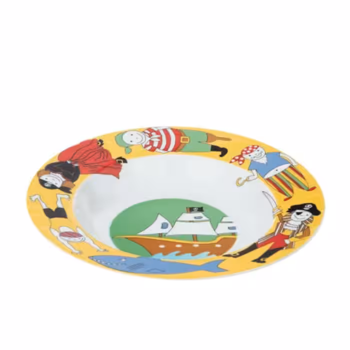 سرویس غذاخوری 5 پارچه کودک چینی زرین ایران مدل Pirate درجه یک
