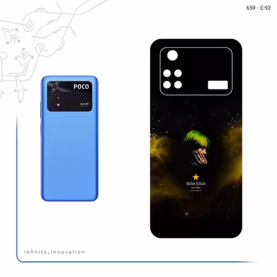 برچسب پوششی ماهوت مدل Billie Eilish مناسب برای گوشی موبایل شیائومی Poco M4 Pro 4G