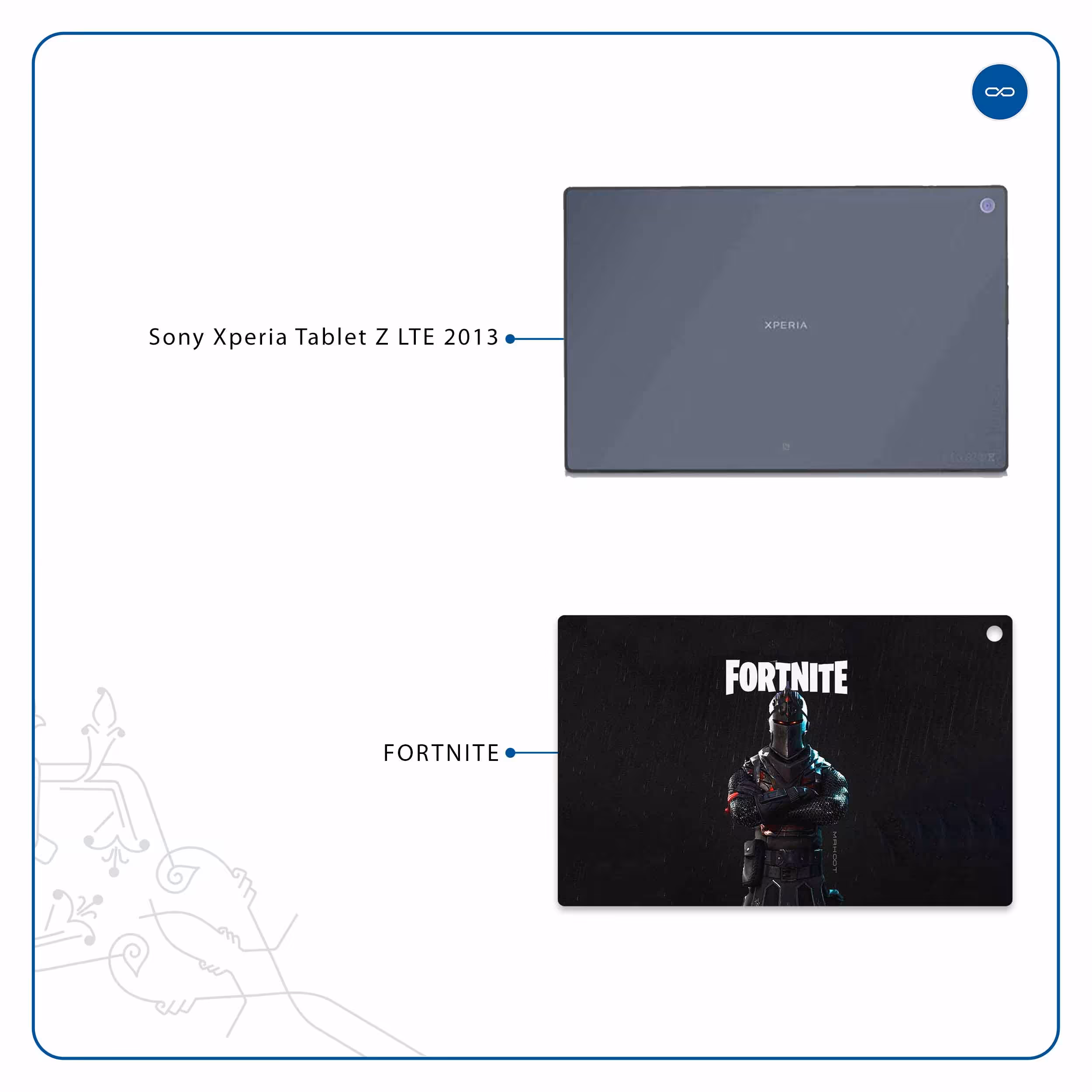برچسب پوششی ماهوت مدل Fortnite-Game مناسب برای تبلت سونی Xperia Tablet Z LTE 2013