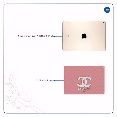 برچسب پوششی ماهوت مدل CHANEL-Logo مناسب برای تبلت اپل iPad Air 2 2014 A1566