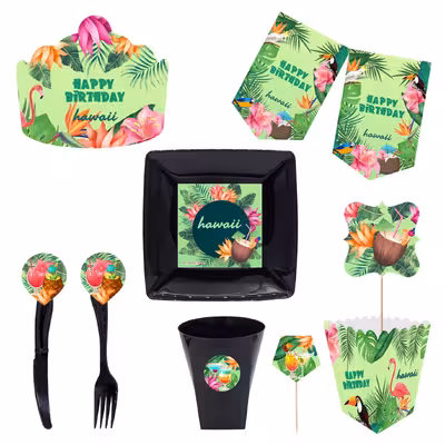  مجموعه 72 عددی تم تولد طرح هاوایی