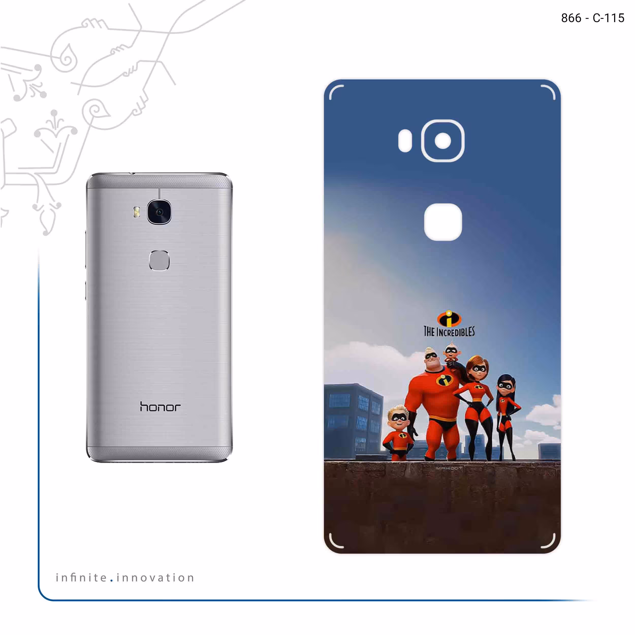 برچسب پوششی ماهوت مدل The Incredibles مناسب برای گوشی موبایل آنر 5X