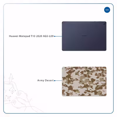برچسب پوششی ماهوت مدل Army-Desert مناسب برای تبلت هوآوی Matepad T10 2020 AGS-L09