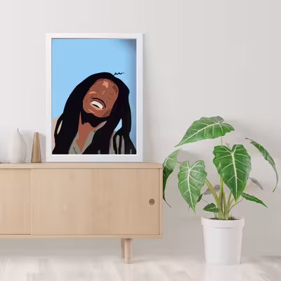 تابلو مدل باب مارلی Bob Marley کد S2511-w