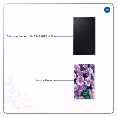 برچسب پوششی ماهوت مدل Purple-Flower مناسب برای تبلت سامسونگ Galaxy Tab A 8.0 2019 T295