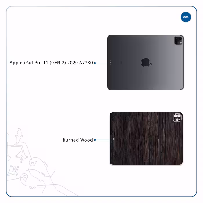 برچسب پوششی ماهوت مدل Burned Wood مناسب برای تبلت اپل iPad Pro 11 (GEN 2) 2020 A2230