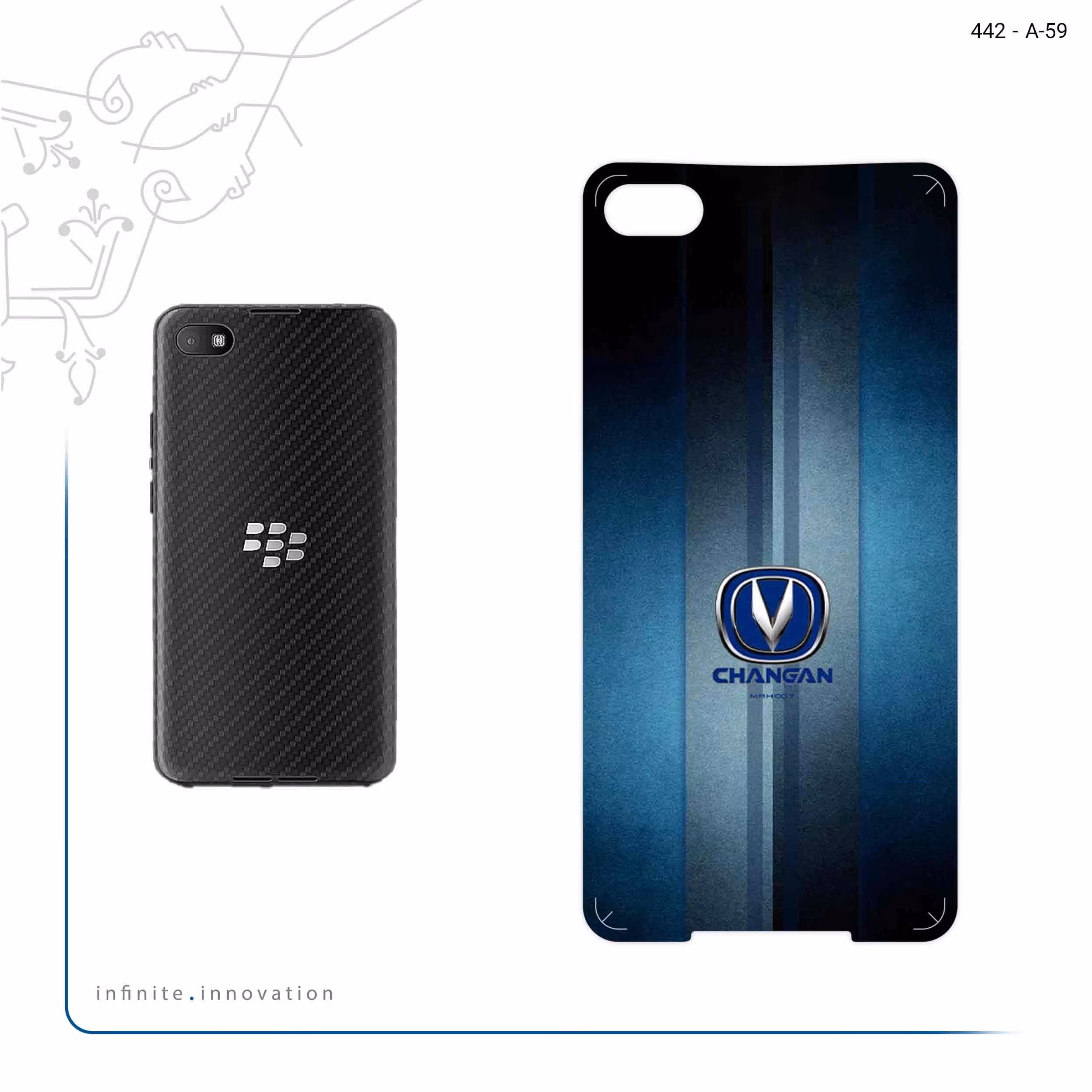 برچسب پوششی ماهوت مدل CHANGAN مناسب برای گوشی موبایل بلک بری Z30