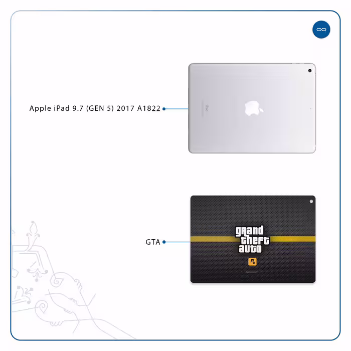 برچسب پوششی ماهوت مدل Gta-Game مناسب برای تبلت اپل iPad 9.7 (GEN 5) 2017 A1822