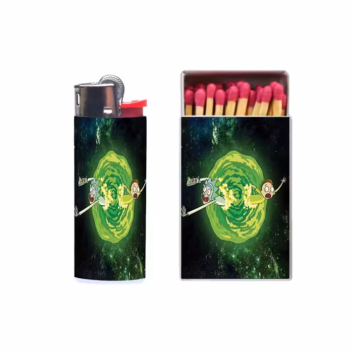 فندک مدل ریک و مورتی کد 939 به همراه کبریت