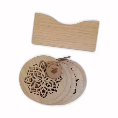 زیر لیوانی طرح ماندالا مدل MK002A بسته 6 عددی