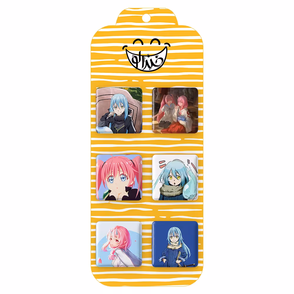 پیکسل خندالو مدل انیمه اسلایم کد 593A مجموعه 6 عددی