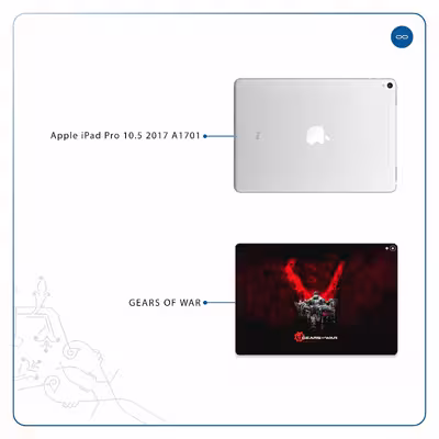 برچسب پوششی ماهوت مدل Gears-Of-War-Game مناسب برای تبلت اپل iPad Pro 10.5 2017 A1701