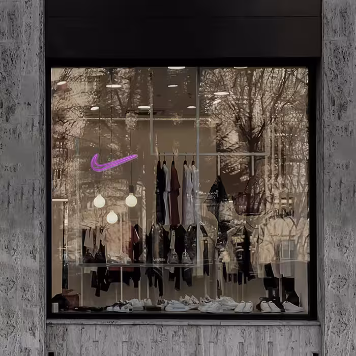 چراغ دیواری نئون دیزاین طرح Nike_PR