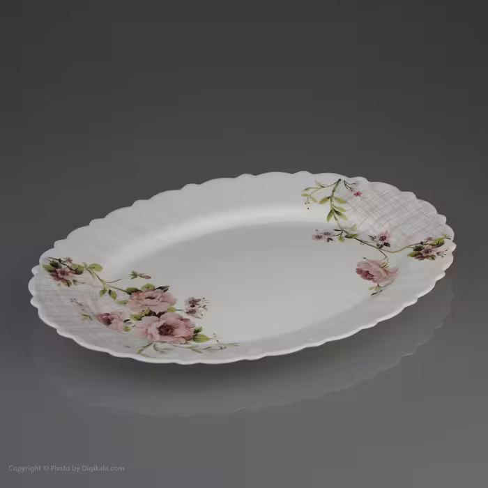 سرویس غذاخوری 25 پارچه آیروپال طرح گرد مدل سارا صورتی و آبی 