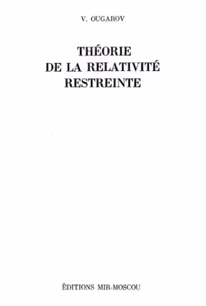 خرید و دانلود نسخه کامل کتاب Théorie de la relativité restreinte
